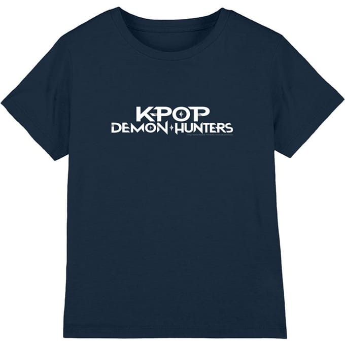 K-Pop Demon Hunters Kinderen/Kinderen Logo T-shirt (Marine)