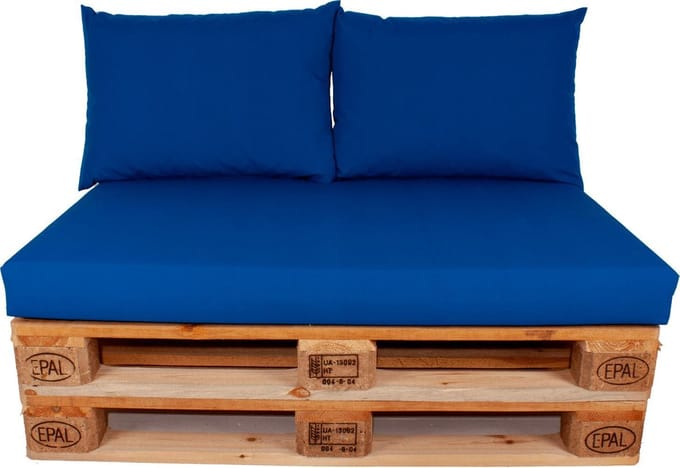 Palletkussen set plof  Kobalt 120x80x10 cm