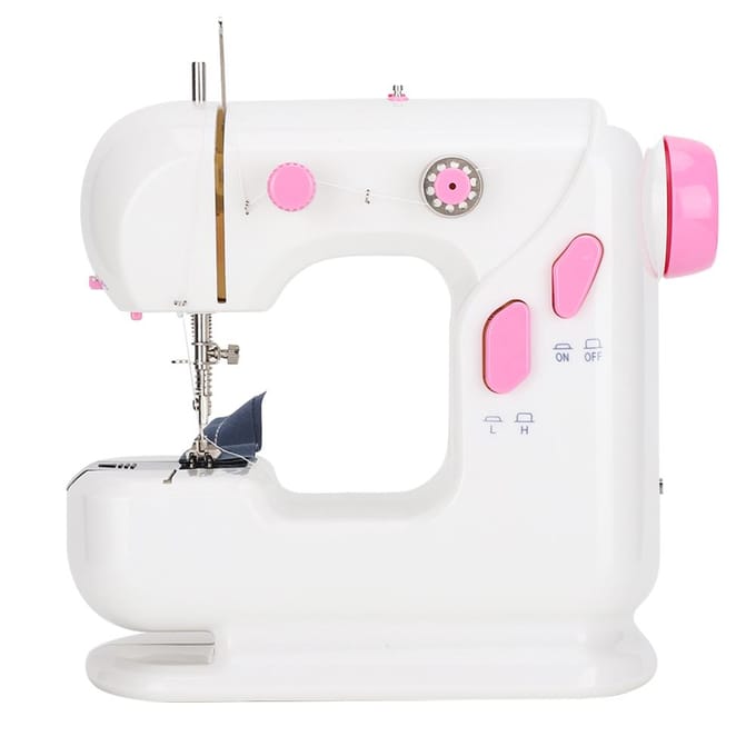 Machine à coudre domestique électrique de bureau mini métal épais mise à niveau white