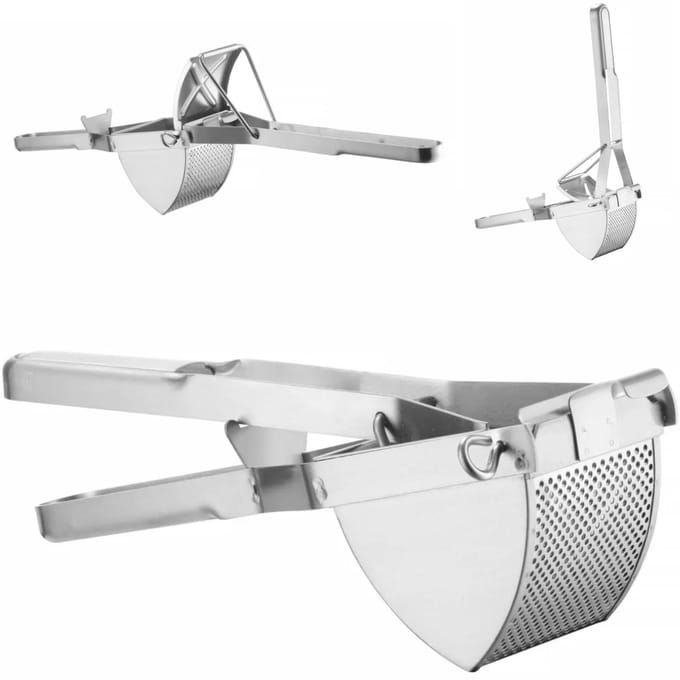 HENDI Aardappelpers – Roestvast staal – Vaatwasmachinebestendig – 320x110x110 mm
