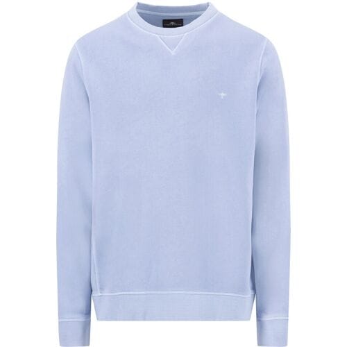 Fynch-Hatton Trui Sweat Crewneck Garment Dyed New Breeze / male