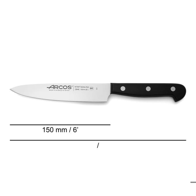 Koksmes - ARCOS - Arcos universeel - 150 mm - Roestvrij staal - Ergonomisch handvat