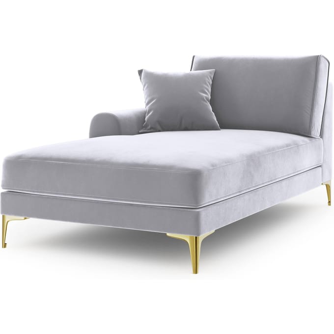 Chaise longue Madara links velvet | Mazzini Sofas