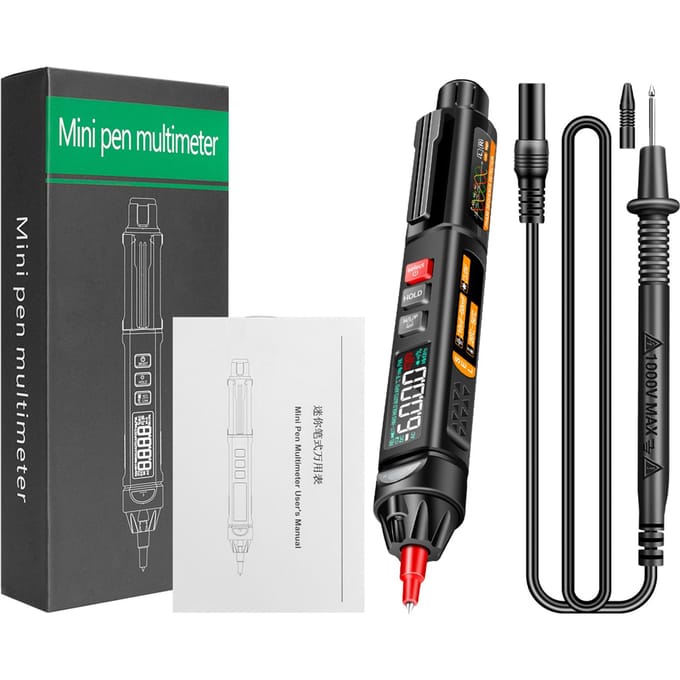 ANENG A3009 Mini stylo multimètre avec diffusion vocale 6000 comptes voltmètre VA écran LCD inversé With Test Lead