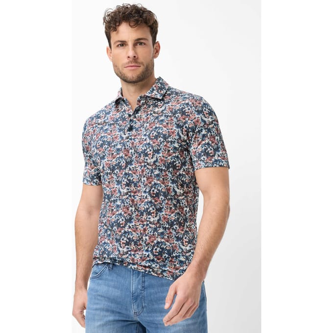 Brax Heren Poloshirt  Style PEPE cinder rose, roze, maat S