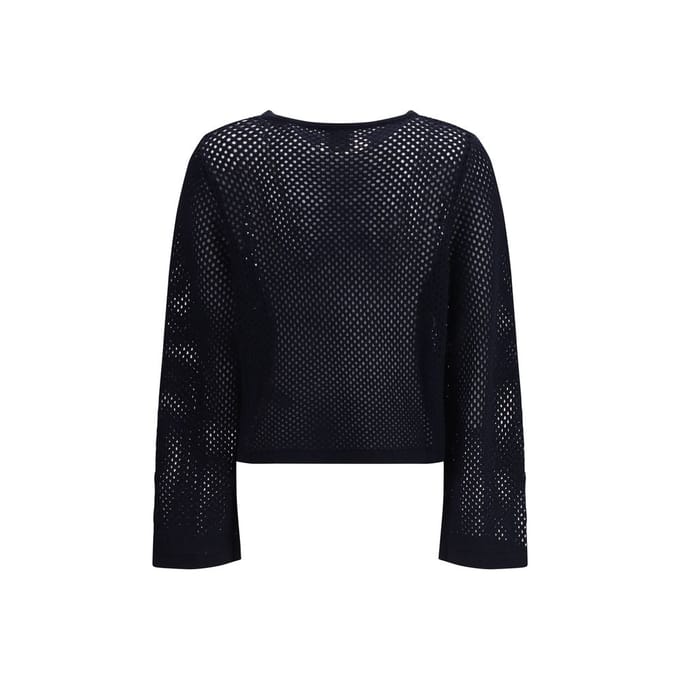 Allude Blauw Fleece Wol Sweatshirt