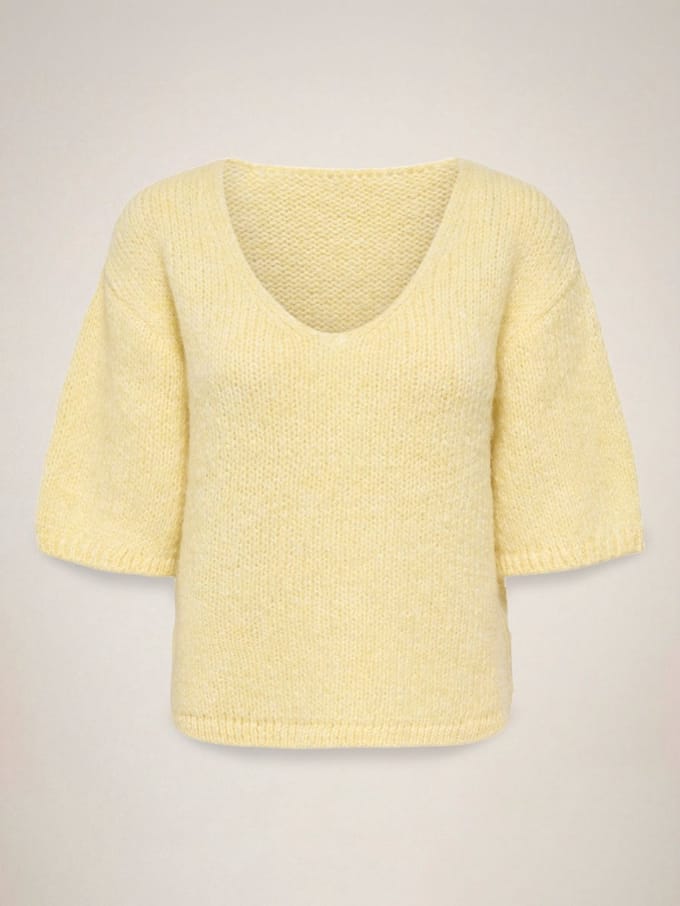 JDY - JDYLINEA S/S V-NECK PULLOVER KNT - Dames - Gebreide truien
