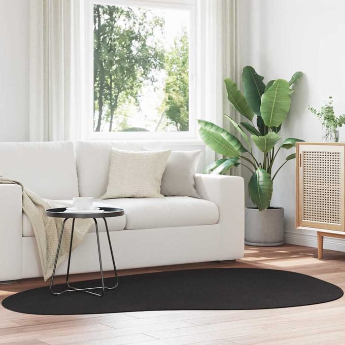 vidaXL - Tapijt - HUARTE - Zwart - 140 - x - 200 - cm - Polyester