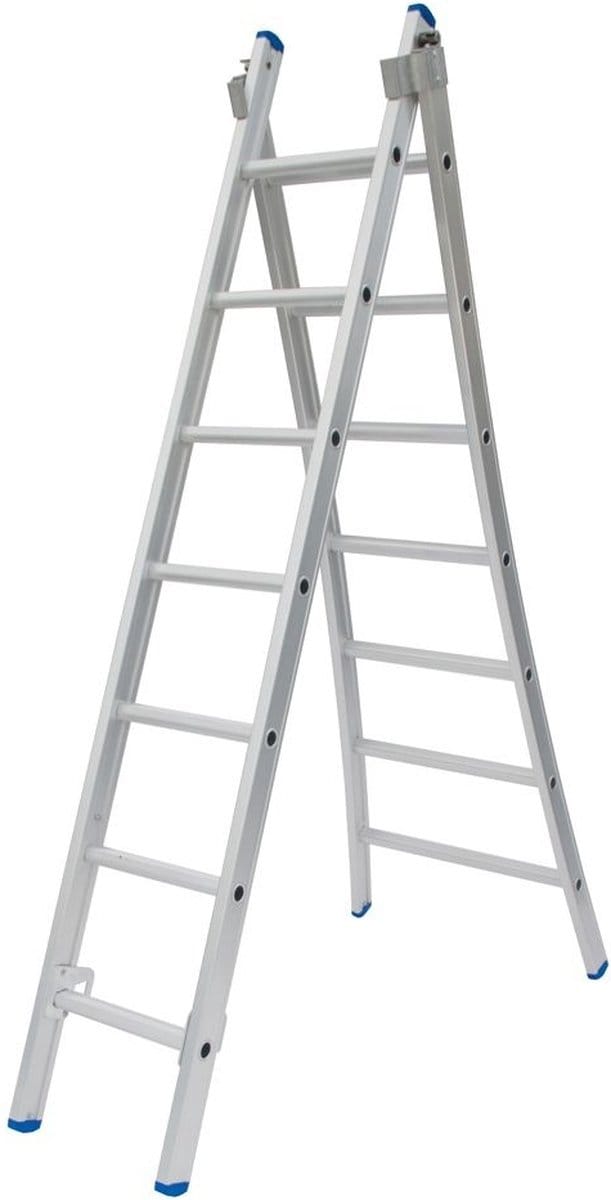 Solide 2-delige Uitgebogen Reformladder - 2x7 Sporten
