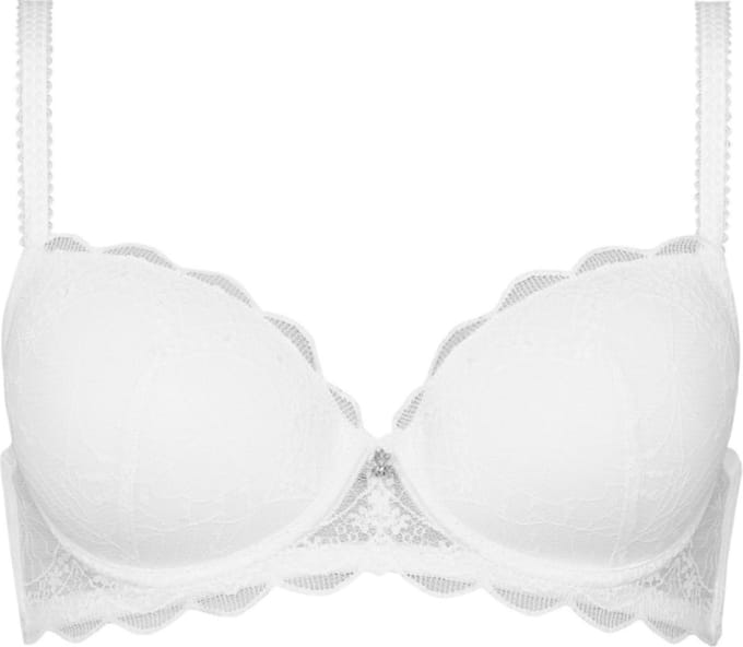 Naturana padded lace beugel BH maat 70B wit