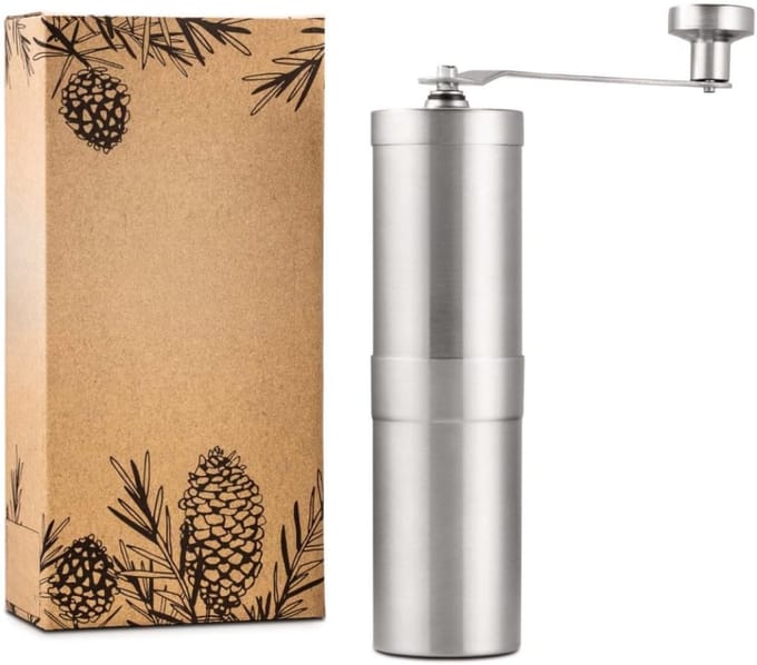 Core® Coffee Grinder - Coffee Molen - Koffie Grinder - 35 Gram - Zilver - 5cm x 5cm x 18cm