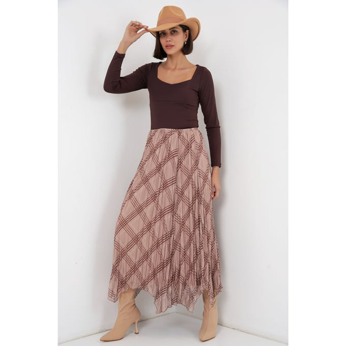 Asymmetrische Patroon Maxi Rok