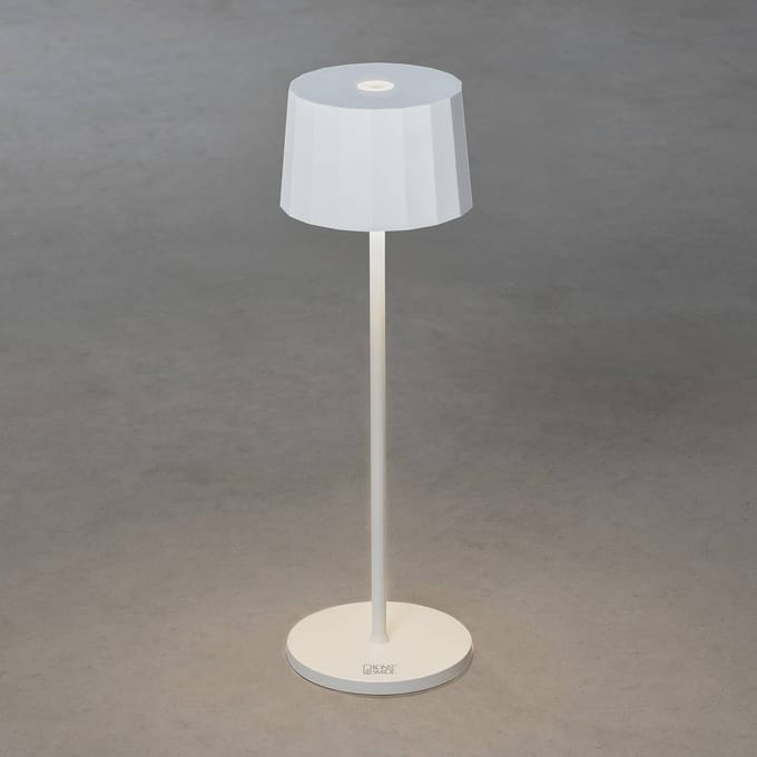 Konstsmide LED tafellamp Positano voor buiten, wit