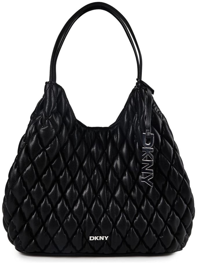 DKNY schoudertas handtas Paula Tote Bag Black / Silver zwart