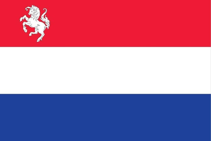 Vlag Nederland met inzet Twentse Ros 70x100cm