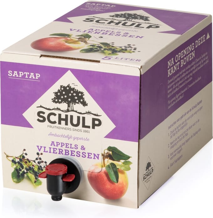 2x Schulp Saptap Appel-Vlierbes Ambachtelijk 5 liter