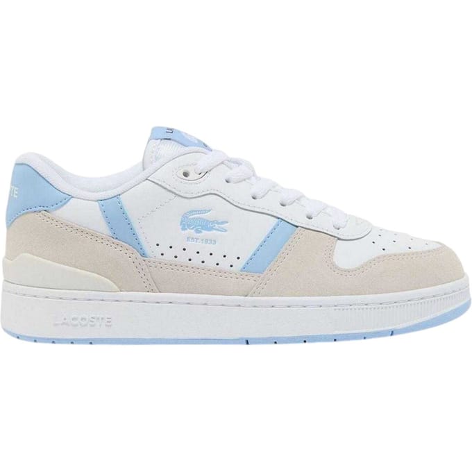 Lacoste Dames/Dames T-Clip Set Leren Trainers (Wit/blauw)