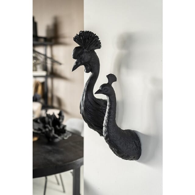 Furnilux Wanddecoratie - Pavo - 1 stuk - Zwart