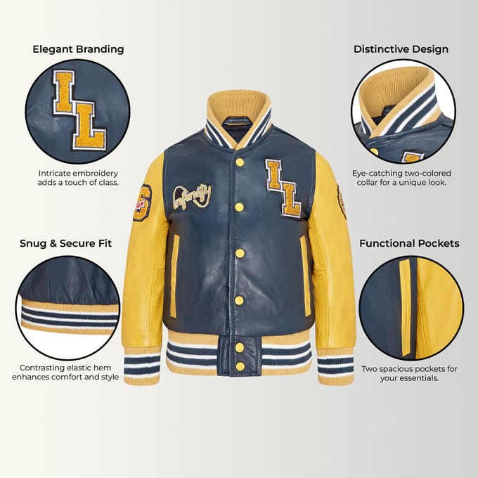 Letterman leren Varsity College bomberjack voor kinderen