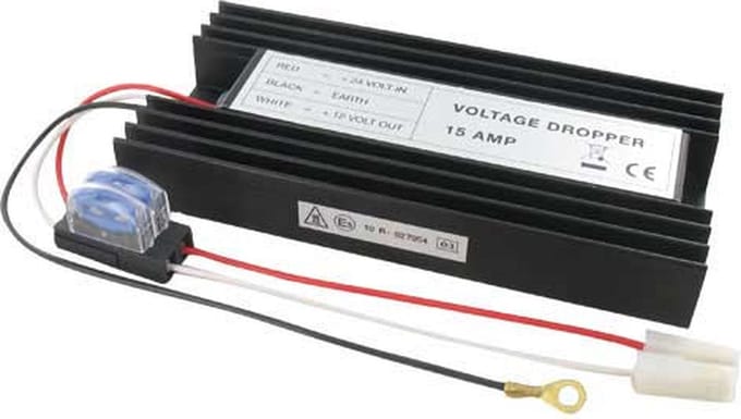 Omvormer 24 -> 12 Volt 15 amp?re