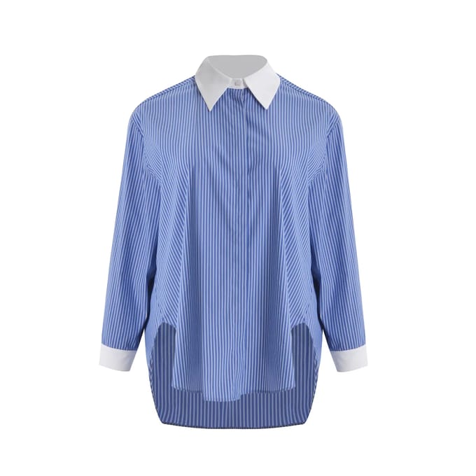 Gestreepte damesblouse met lange mouwen Mat Fashion