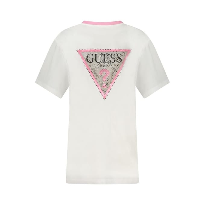 Guess Jeans Witte Katoenen Dames T-Shirt