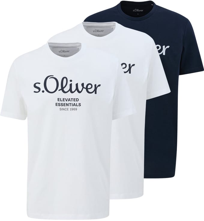 s.Oliver Heren t-shirt 3 pack Basic