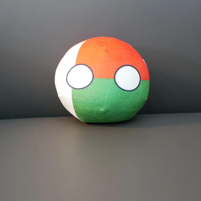 2010Cm La République de Madagascar Jouet en Peluche Countryball Poupée Roulée Pendentif Décoration de Maison white