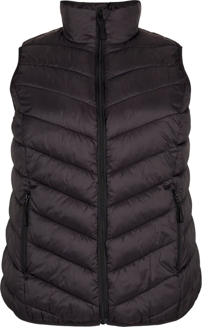 Kort vest met rits en zakken