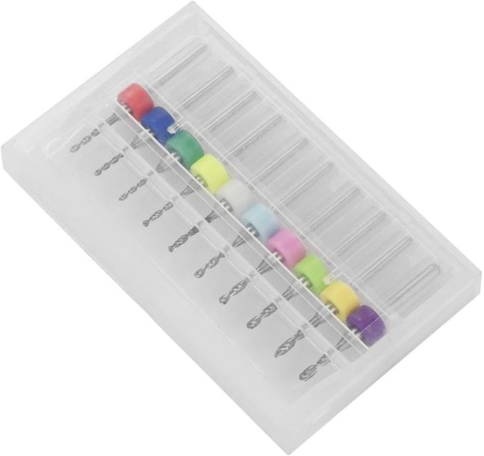 Allecto - 10 stuks boor bits set - multifunctionele micro boor bits - wolfraamcarbide - 1,1-2,0 mm - geschikt voor printplaat - hoogwaardige kwaliteit