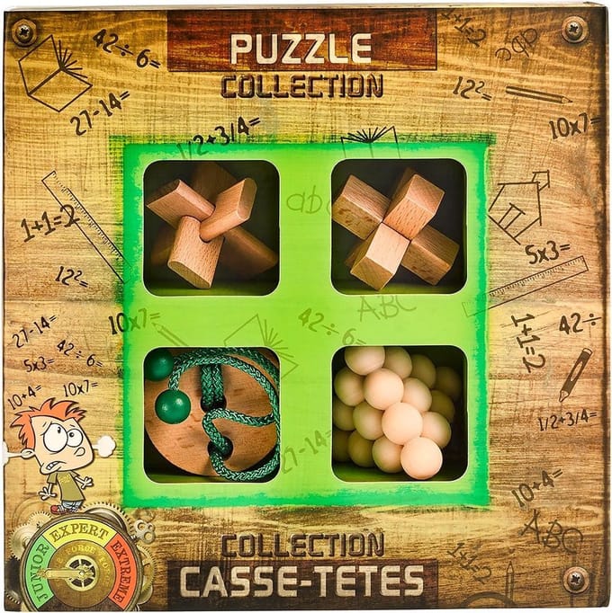 Eureka Wooden Brain Puzzles Junior 4 pcs.