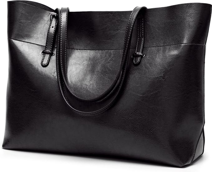 Zwarte Shopper Schoudertas Dames – Ruime Tas met Ritssluiting