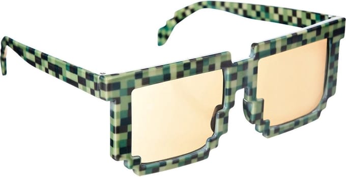 Amscan Feestbril Pixel Groen Unisex