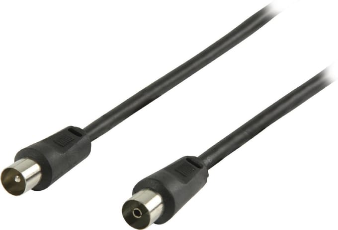 Goobay Zwarte coaxkabel - rechte connectoren - 7,5 meter