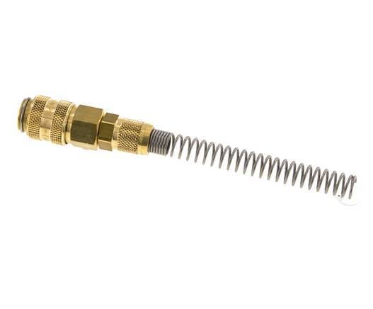 Messing DN 5 Luchtkoppeling Snelkoppeling 4x6 mm Push-On Buigbescherming Double Shut-Off - CLS5-NPS-B-SV-4