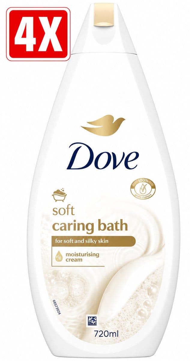4 x Dove - Douchegel - Soft Caring Bath - 720ml
