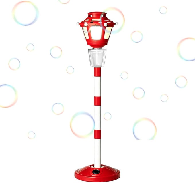 Bellenblaasmachine - Bellenmaker - Feestversiering - Met Licht en Muziek - 18 x 16 cm - Rood