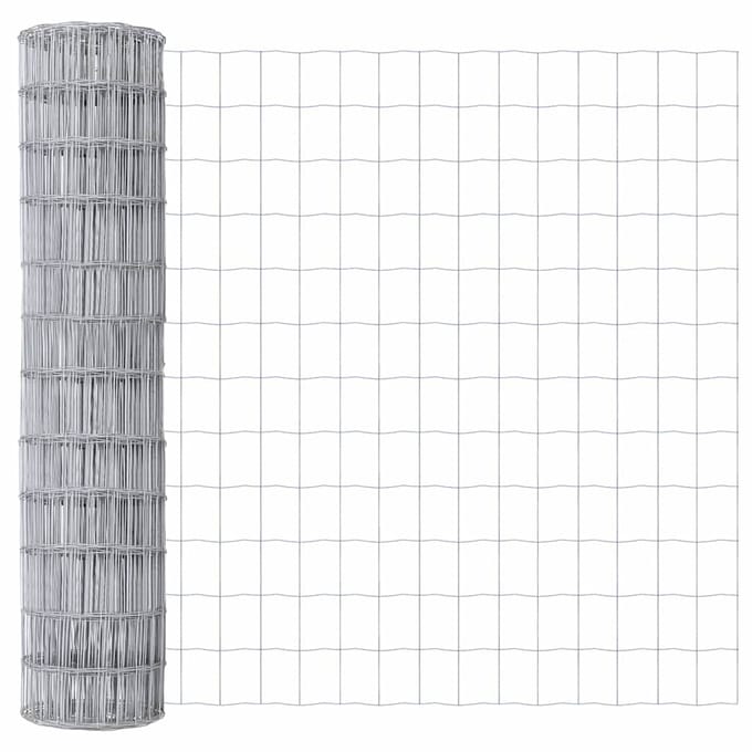 vidaXL - Euro - Hek - 1,2 - x - 25 - m - PVC-gelaagd - ijzer