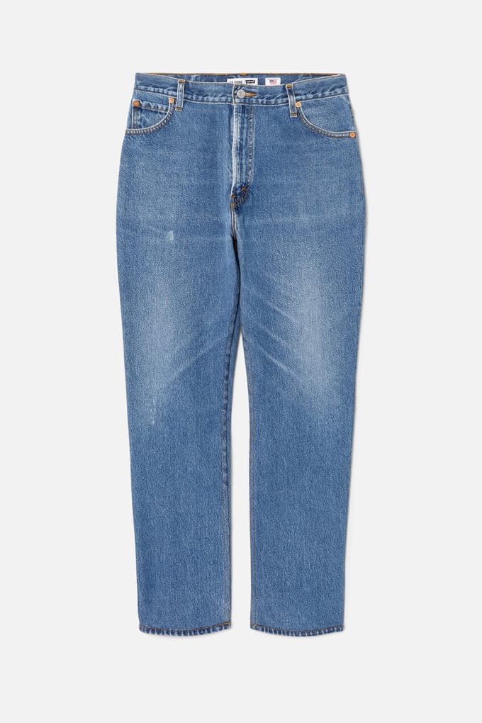 RE/DONE 70s Straight Indigo Größe: W28 | Straight Jeans Outlet | Damen | Blau