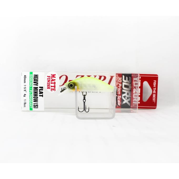 Yo Zuri 3DR-X Flat Heavy Minnow 40S Zinkend Aas R1541-MGPC (7046) white