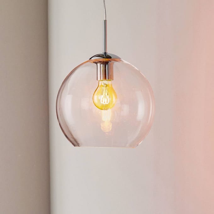 Searchlight Balls – Hanglamp – 1 Lichts – Clear – Glasbol – 25cm