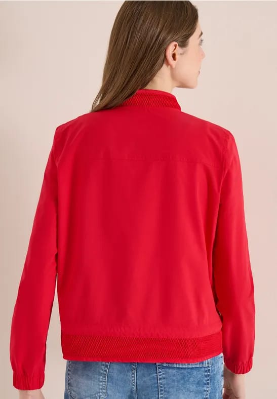 Blouson met trekkoord en mesh details