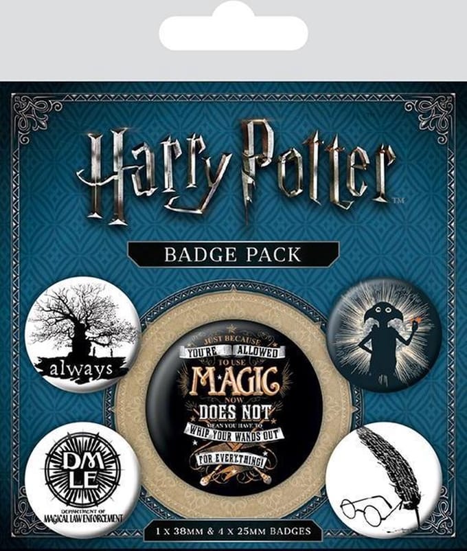 Pyramid International Harry Potter Pin-Back Buttons 5-Pack Symbols Pins & Brooches