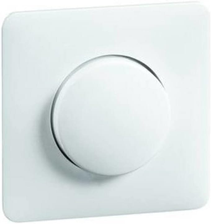 Standaard Centrale Plaat met Knop voor Draaidimmer en Potentiometer Zuiver Wit