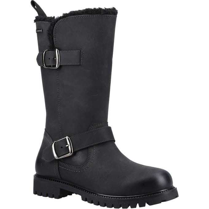 Hush Puppies Winnie Leren Vrouwen Laarzen Zwart