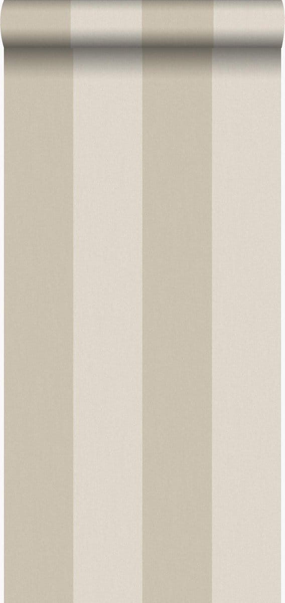 Origin Wallcoverings behang strepen donker beige - 53 cm x 10.05 m - 347016