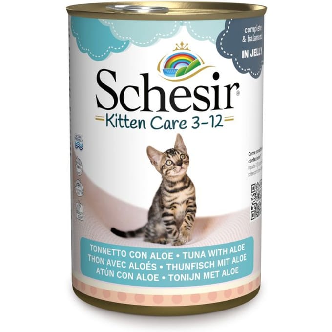 Schesir Kattenvoer 6 x 140 g - Kitten Tonijn met Aloë