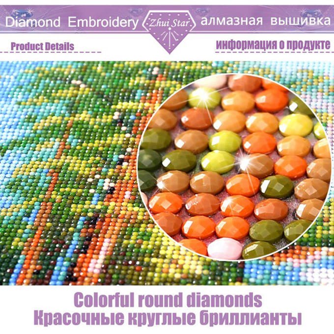 DIY 5D Diamond schilderij dier kat kruissteek 20X30CM brown