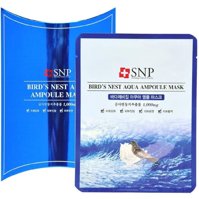 Vogelnest Water Aqua Vocht Ampoule Mask Set 25 ml x 10 st blue