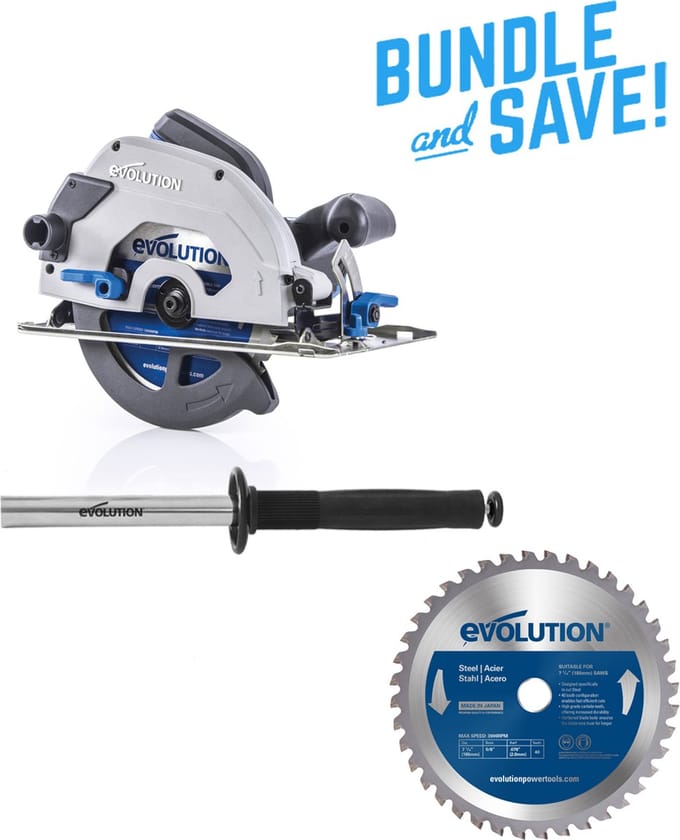 EVOLUTION - COMBOPACK S185CCSL + ZAAGBLAD IJZER + CYCLONE - DIA 185 MM - 1600W - 8KG